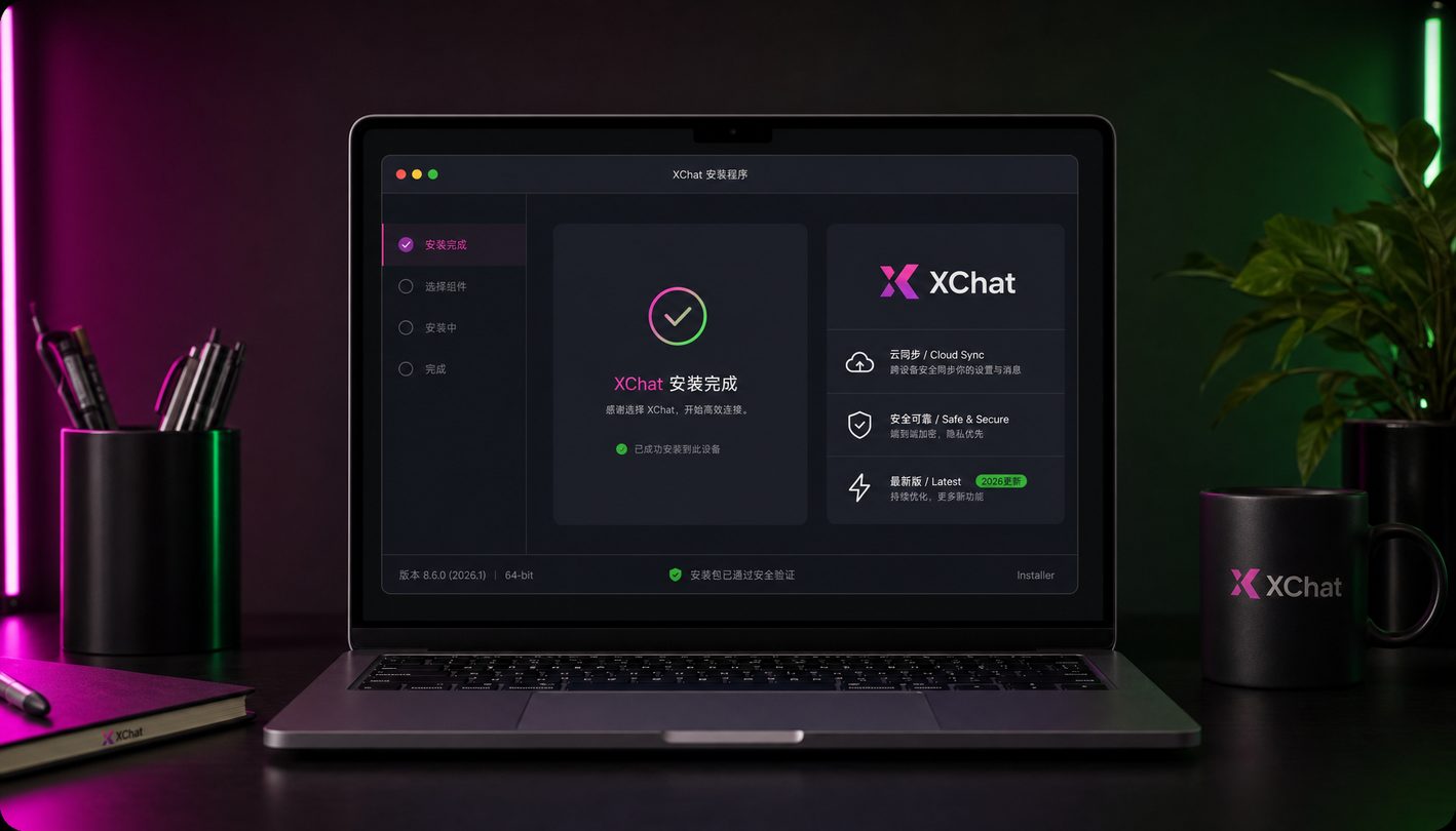 xchat在Windows、macOS和Linux多平台同步运行效果图